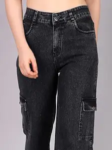 TYFFYN Women Jean Slim Fit High-Rise Highly Distressed Heavy Fade Stretchable Jeans