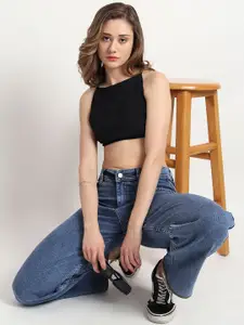 TYFFYN Women Jean Slim Fit High-Rise Highly Distressed Heavy Fade Stretchable Jeans