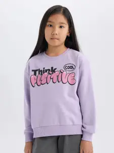 DeFacto Girls Typography Printed Pullover