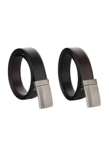 Provogue Men Textured Reversible Formal Belt
