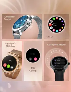 Fastrack Women Noir Pro 1.19 AMOLED Display Working Crown 1000 Nits BT Calling Smart Watch