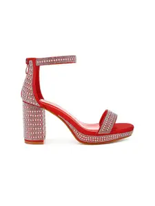 London Rag Embellished Block Sandals