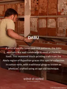 JAYPORE Women Ethnic Printed Pure Cotton Flared Maxi Skirt