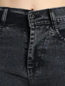 TYFFYN Women Jean Slim Fit High-Rise Highly Distressed Heavy Fade Stretchable Jeans