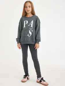DeFacto Girls Typography Printed Pullover
