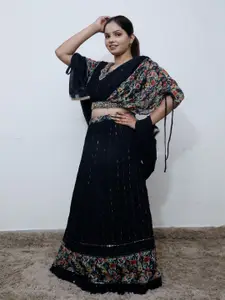 Wavy Collection Printed Sequinned Foil Print Ready to Wear Lehenga & Blouse With Dupatta