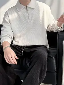 StyleCast x Revolte Men Shirt Collar Sweatshirt