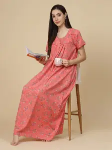 Sweet Dreams Women Floral Printed Maxi Nightdress