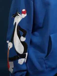 HIGHLANDER Warner Bros Looney Tunes Men Oversized Drop Shoulder Hoodie Sweatshirt