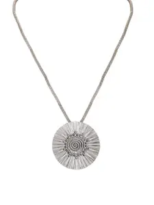 Anouk Silver-Plated Circular Pendants With Chains