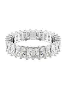 SWAROVSKI Matrix Rhodium-Plated Cubic Zirconia Studded Finger Ring