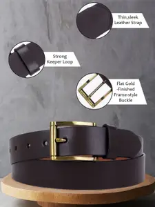 Provogue Men Textured Leather Formal Belt