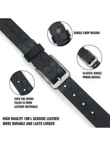 Provogue Men Textured Leather Formal Belt