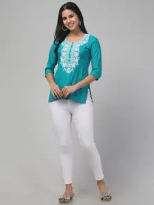 Trend Level Floral Embroidered Kurti