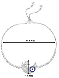 Peora Women 2 Cubic Zirconia Rose Gold-Plated Wraparound Bracelet