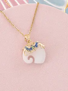 Just Lil Things Elephant Design Pendant With Chain