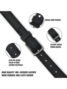 Provogue Men Textured Leather Formal Belt