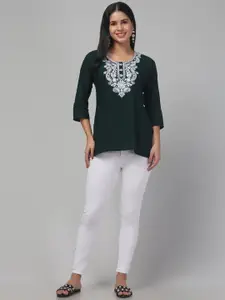 Trend Level Women Floral Embroidered Kurti