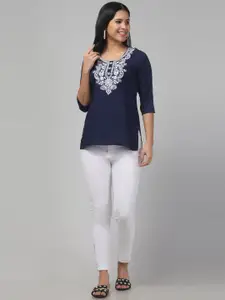 Trend Level Floral Embroidered Kurti