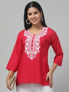 Trend Level Floral Embroidered Thread Work Kurti
