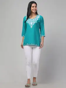 Trend Level Women Floral Embroidered Kurti