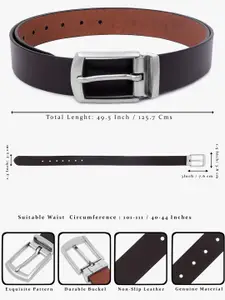 Provogue Men Textured Leather Formal Belt