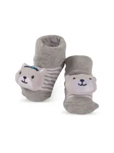 Yellow Bee Boys Patterned Cotton Ankle Length Socks