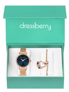 DressBerry Women Watch & Bracelet Gift Set