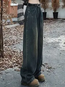 bebe Women High-Rise Heavy Fade Jeans