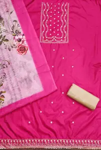 KALINI Embroidered Unstitched Dress Material