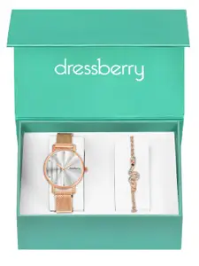 DressBerry Women Analog Watch & Bracelet Gift Set
