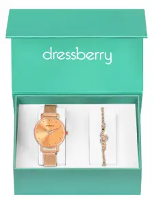 DressBerry Women Watch With Bracelet Gift Set