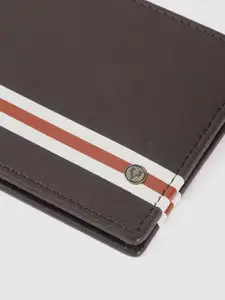 Allen Solly Men Leather Striped Detail Two Fold Wallet