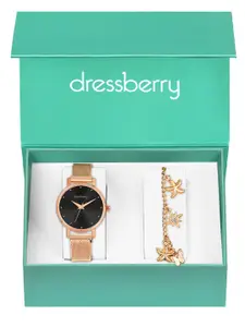 DressBerry Women Watch & Bracelet Gift Set
