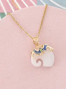 Just Lil Things Gold-Plated Animal Shaped Pendant With Chain