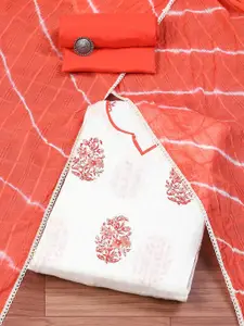 Biba Floral Printed Pure Cotton Unstitched Dress Material