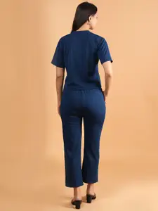 BAESD Printed Round Neck T-shirt With Trousers