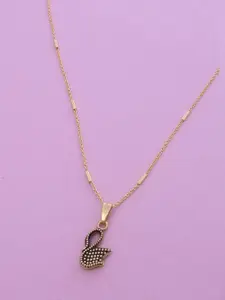 Ramdev Art Fashion Jwellery Gold-Plated Pendant With Chain