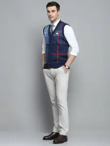Monte Carlo Men Checked Woollen Cardigan