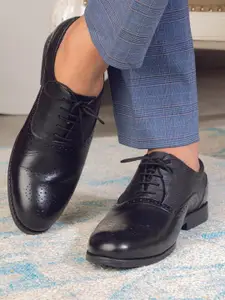 Tresmode The Cerob Black Men's Oxford Brogue Lace Ups