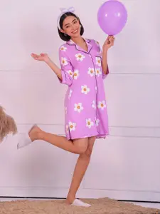 NAP STORY Poppy Printed Sleep Shirt night Dresses