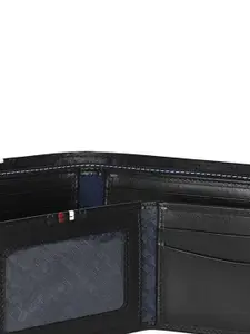 Tommy Hilfiger Men Textured Leather Two Fold Wallet