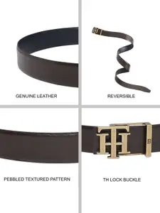 Tommy Hilfiger Solito Men Leather Reversible Formal Belt