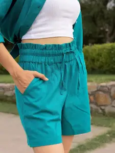 KALINI Shirt Collar Shirt And Shorts