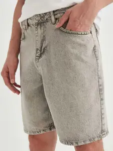 DeFacto Men Washed Pure Cotton Denim Shorts