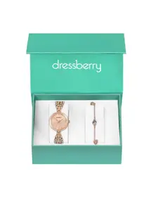 DressBerry Women Watch & Bracelet Gift Set