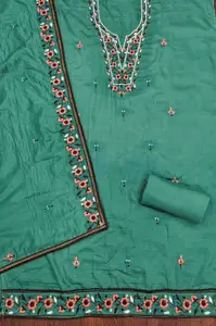 KIMISHA Floral Embroidered Unstitched Dress Material