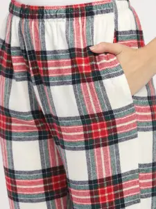 BStories Women Checked Pure Cotton Lounge Pants