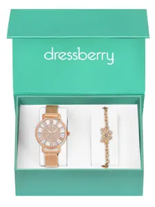DressBerry Women Watch & Bracelet Gift Set