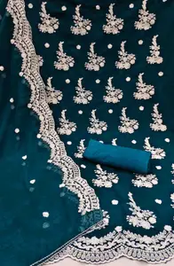 KIMISHA Floral Embroidered Unstitched Dress Material